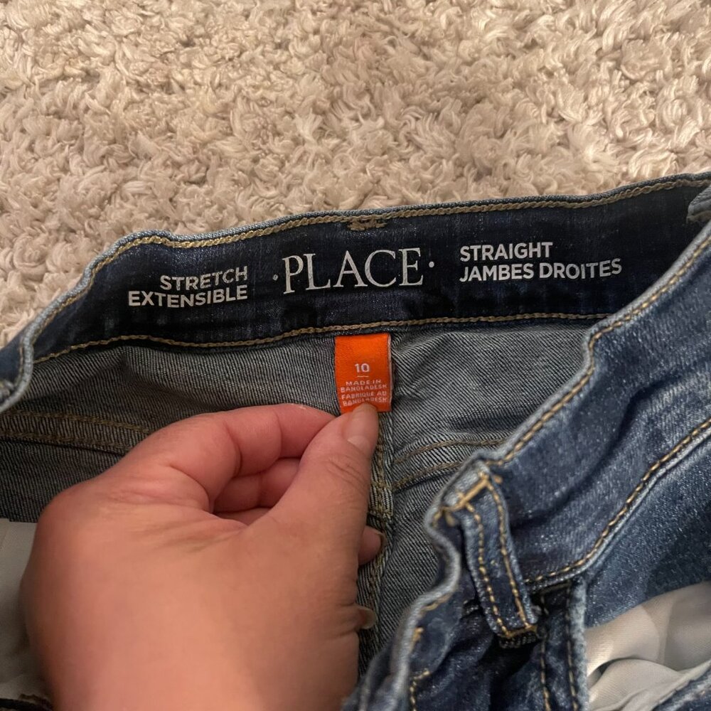 Children's Place Boys Straight Jeans Size 10 Adjustable Waist Denim - Picture 6 of 9